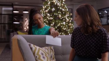 Vanessa Lengies and Michelle Mitchenor in A Date by Christmas Eve (2019)