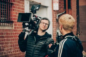 Anthony Littlechild on set of Antoine 