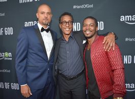 Cleavon McClendon, Andre Royo, and Ben Watkins at an event for Hand of God (2014)