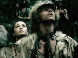 Olga Kabo and Aleksandr Kuznetsov in Dve strely. Detektiv kamennogo veka (1989)