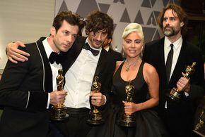Mark Ronson, Andrew Wyatt, Anthony Rossomando, and Lady Gaga at an event for The Oscars (2019)