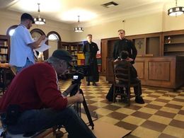 On set for the upcoming Theodore The Model Citizen (Dir. Lawrence Absalon)