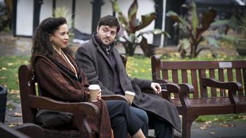 Tom Burke and Natalie Gumede in C.B. Strike (2017)