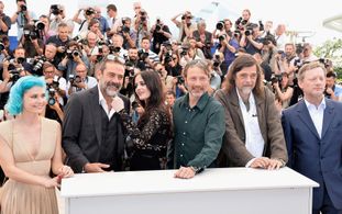 Douglas Henshall, Kristian Levring, Mads Mikkelsen, Jeffrey Dean Morgan, Eva Green, and Nanna Øland Fabricius at an even