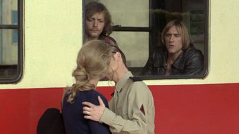 Gérard Depardieu, Bruno Boëglin, Patrick Dewaere, and Brigitte Fossey in Going Places (1974)