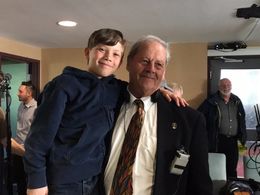Lucas with Award Winning Director Bruce Beresford on the set of Flint