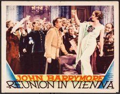 John Barrymore, Bela Loblov, Frank Morgan, Morris Nussbaum, Paul Porcasi, Bodil Rosing, and Diana Wynyard in Reunion in 