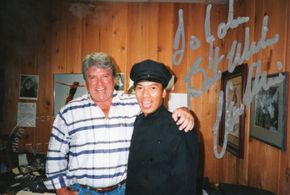 (L) w/ Van Williams (the original Green Hornet from the 1966 TV series) from the GREEN HORNET TV MARATHON COMMERCIAL for