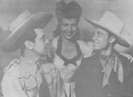 Patti McCarty, James Newill, and Dave O'Brien in Fighting Valley (1943)