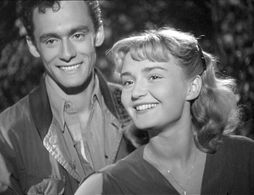 Brigitte Auber and Maurice Ronet in Rendezvous in July (1949)