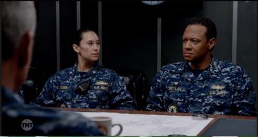 Emerson Brooks and Chelsea Yakura-Kurtz in The Last Ship (2014)