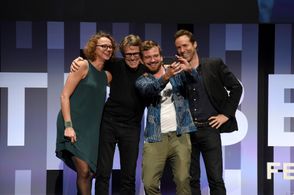 Willem Dafoe, Alessandro Nivola, Julia Solomonoff, and Guillermo Pfening