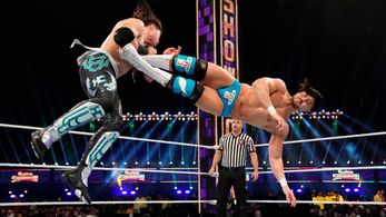 Humberto Garza Solano and Humberto Carrillo in WWE Super Show-Down (2020)