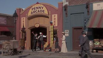 Tamara Hope, Jonny Harris, and Percy Hynes White in Murdoch Mysteries (2008)