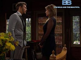 Hunter Tylo and Scott Clifton in The Bold and the Beautiful (1987)