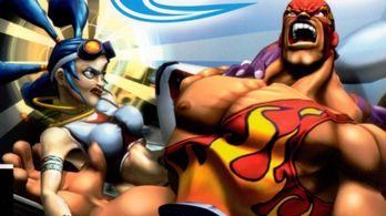 Jane Craven as Lola in Sega Soccer Slam (with El Diablo)