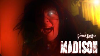 Jessica Long as Madison on set of Demon Tongue