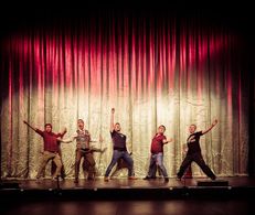 On stage in the Gaiety in Ayr