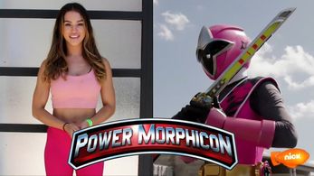 Chrysti Ane as the Pink Power Ranger Power Morphicon for Ninja Steel