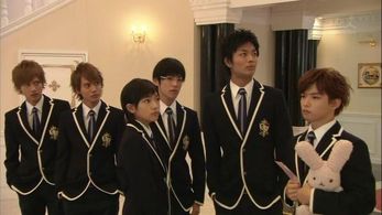 Shunsuke Daitô, Manpei Takagi, Haruna Kawaguchi, Masaya Nakamura, Yûdai Chiba, and Shinpei Takagi in Ouran High School H