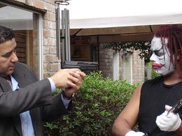 On the set of the film KNIGHTS