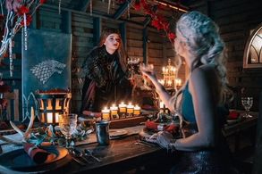 Modeling for Damn Good Shindig's new Game of Thrones Table set up