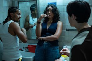 Emma Ferreira, Tyler Dean Flores, and Jordan Mendoza in Neon (2023)