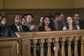 Jesse L. Martin, Danielle Panabaker, and Candice Patton in The Flash (2014)