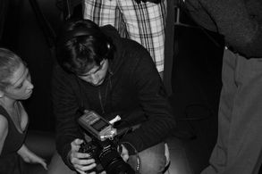 Producer Kyle Thompson with Actress Kara Addington on set of The Last Session