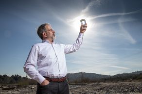Jay Famiglietti in in the Arroyo Seco, Pasadena, CA, near the Jet Propulsion Laboratory. February 18, 2016