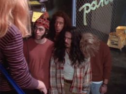 Jeanne Tripplehorn, Ben Stiller, Andy Dick, Jeff Kahn, and Bob Odenkirk in The Ben Stiller Show (1992)