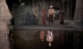 Kurt Christian, John Phillip Law, Caroline Munro, and Douglas Wilmer in The Golden Voyage of Sinbad (1973)