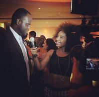 Director, Producer and Co-Writer of Destiny being interviewed in London, UK at the premiere of Destiny
