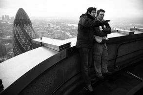 With Producer Toby Meredith on location with The Last Seven