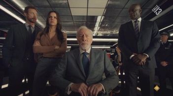 Christopher Plummer, Kris Holden-Ried, Peter Mensah, and Tamara Duarte in Departure (2019)