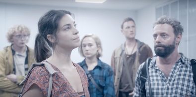 Dan Zahle, Alba August, Natalie Madueño, Mikkel Boe Følsgaard, and Sonny Lindberg in The Rain (2018)
