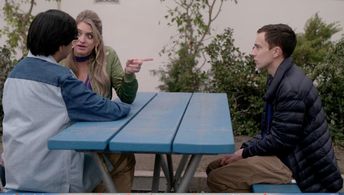 Still of Geri Courtney-Austein, Nik Dodani and Keir Gilchrist in 'Atypical'.