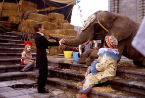 Adan Jodorowsky and Faviola Elenka Tapia in Santa Sangre (1989)