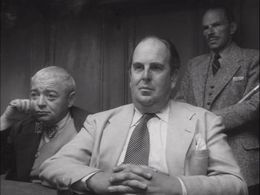 Peter Lorre, Ivor Barnard, and Robert Morley in Beat the Devil (1953)