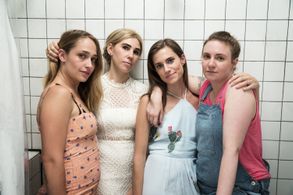 Zosia Mamet, Lena Dunham, Jemima Kirke, and Allison Williams in Girls (2012)