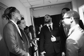 Corey Hawkins, Jason Mitchell, Wiz Khalifa, O'Shea Jackson Jr., and Charlie Puth