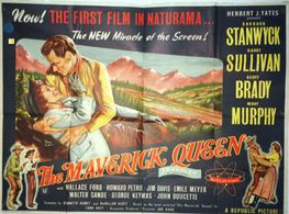 Barbara Stanwyck, Scott Brady, Mary Murphy, and Barry Sullivan in The Maverick Queen (1956)