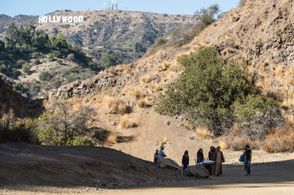 Andrew Hyatt on the set of Full of Grace