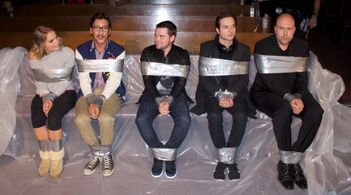 Robert Iler, Mars Callahan, Joe Perrino, Kassem Gharaibeh, and Lily Berlina in 4 Kings