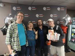 Ronn Sutton, Janet Hetherington, Brett Kelly and Trevor Payer at Quinte Canadian Film Fest for screening of MURDER IN HI