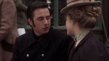 Tamara Hope and Jonny Harris in Murdoch Mysteries (2008)
