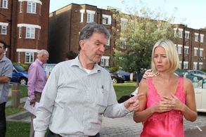 On location with Denise Van Outen on 