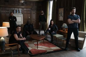 Kevin Grevioux, Marie Avgeropoulos, Gianni Capaldi, Shannon Kook, Alain Moussi, and Ryan Tarran in King of Killers (2023