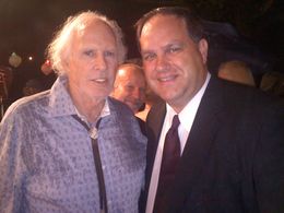 Actor Bruce Dern and Daniel Rayome on the set of 