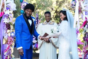 Amin Joseph, Angela Lewis, and Kelcey Watson in Snowfall: Celebration (2022)